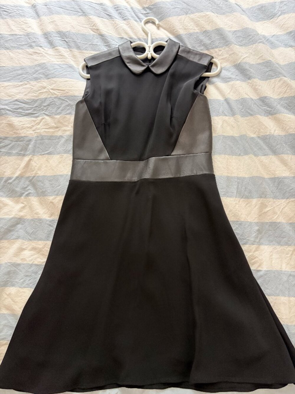 The Kooples Leather Collar Mini Dress